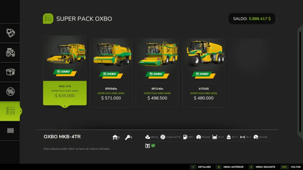 Oxbo Pack Edit v1.02