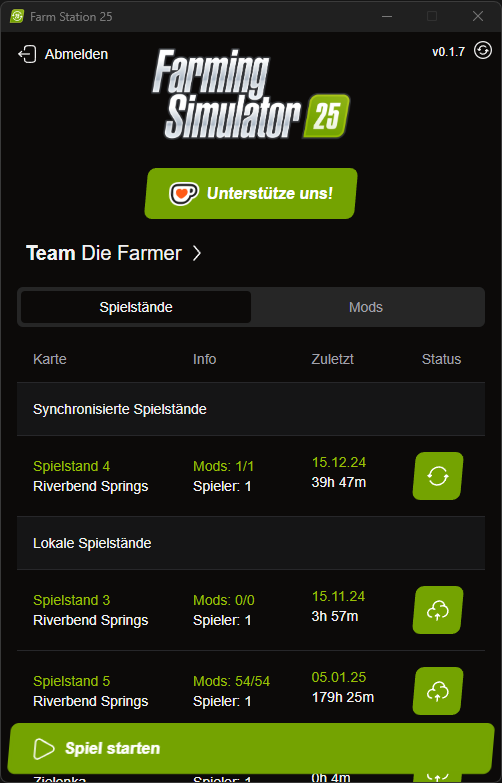 Farm Station 25 – Savegame and Mod-Syncer Beta V0.5.5