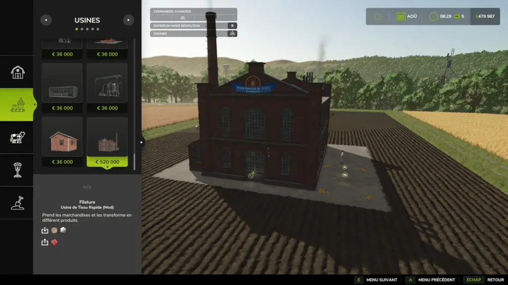 Fabric factory (speed x5) V1.0
