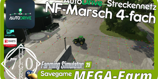 Route network for the savegame MEGA-Farm NF-Marsch 4-fach 1.1