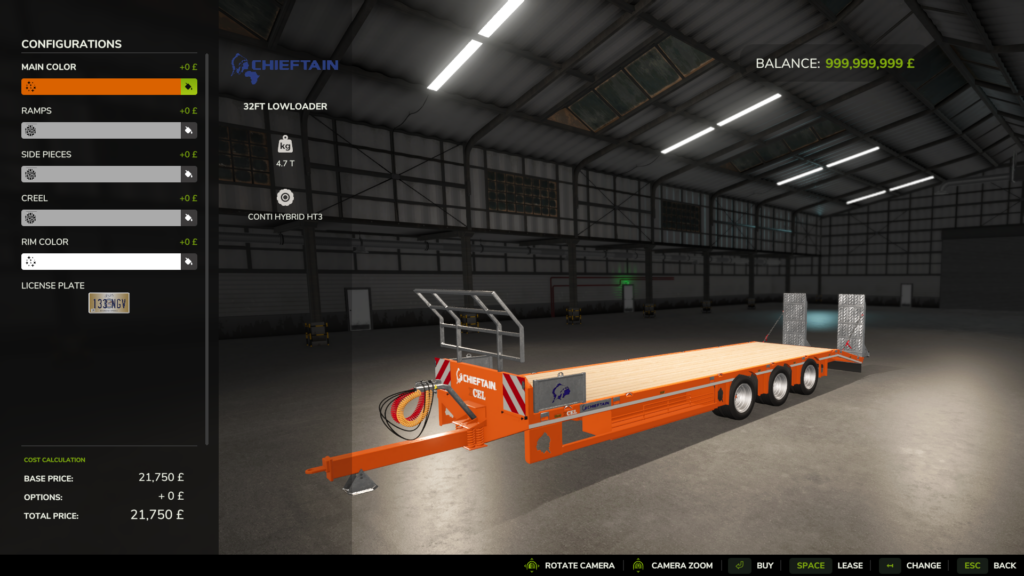 CHIEFTAIN 32ft Lowloader
