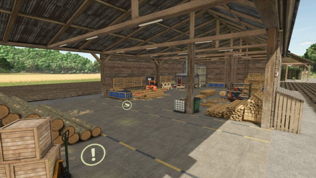Carpenter Old Pallets And Bale Storage