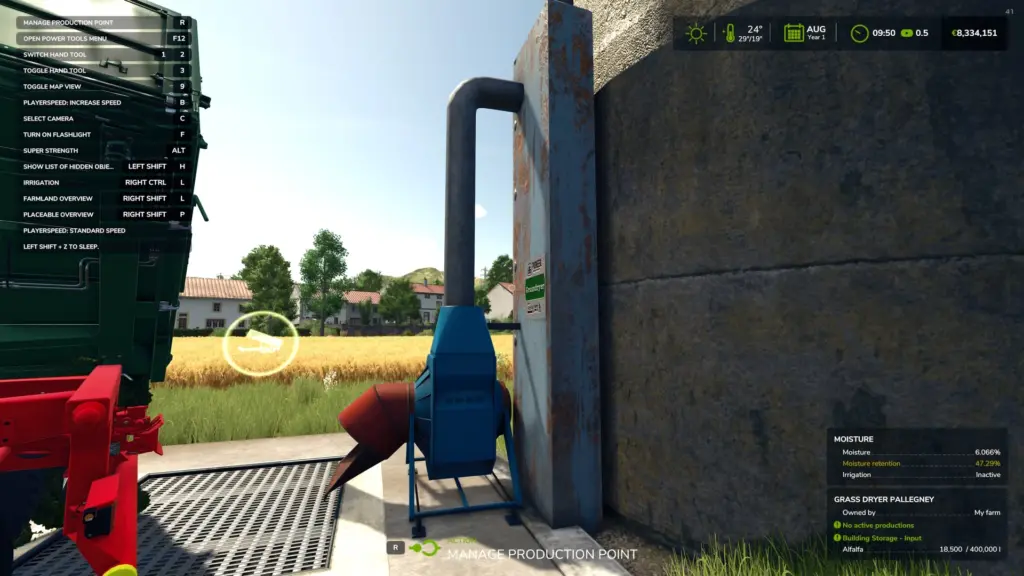 Grassdryer for Pallegney Map v1.0
