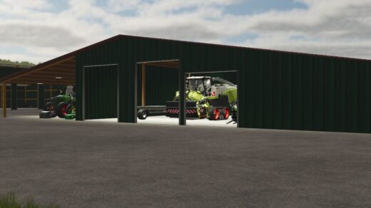 Machineshed With Canopy Roof