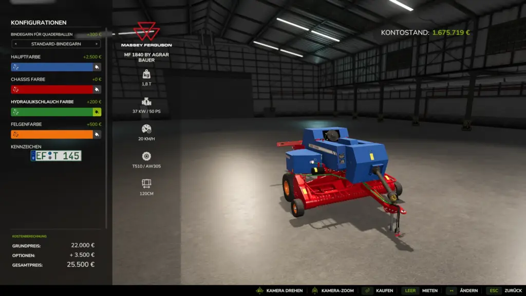 Massey Ferguson 1840 HD baler v1.0