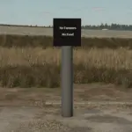 Placeable sign No Farmers No Food v1.0