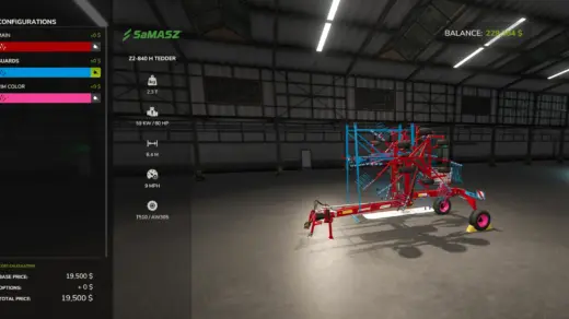 SaMASZ Z2-840 H Tedding Windrower v1.0
