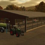 US Cow Barn With Milk
