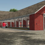 US Cow Barn With Vector