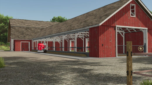 US Cow Barn With Vector