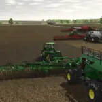 Bourgault 3420-100 Paralink Hoe Drill + 71300 Air Cart v1.05