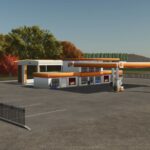 Gas station with car wash