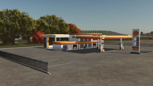 Gas station with car wash
