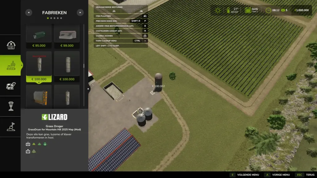 Grassdryer for Mountain Hill 2025 Map v1.0