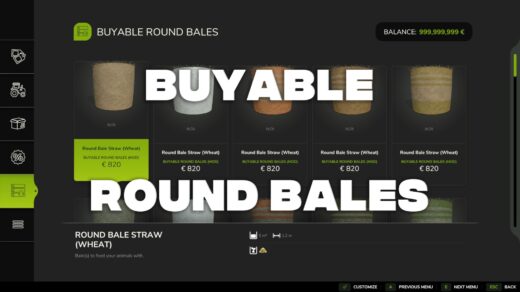 Buyable round bales