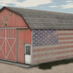 Old Barn With Flag