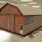 Old Barn With Flag5