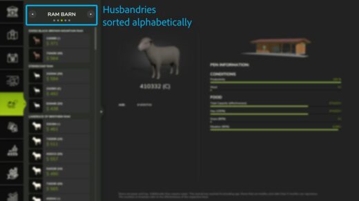 Sort animal husbandries alphabetically
