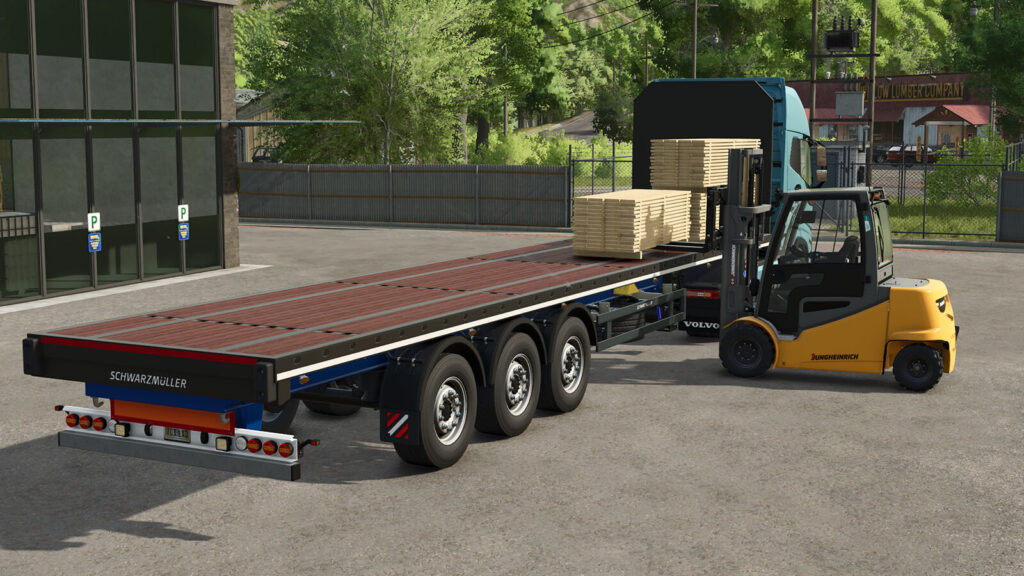 Schwarzmüller Flatbed Semi Trailer