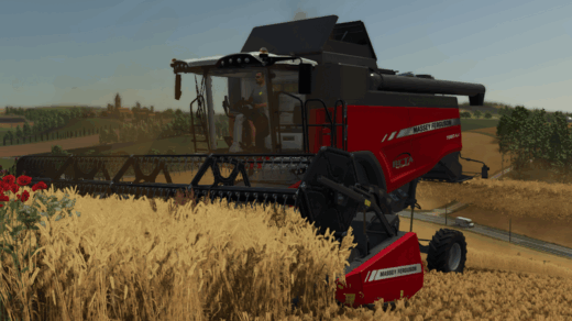 Self-levelling AGCO combines2