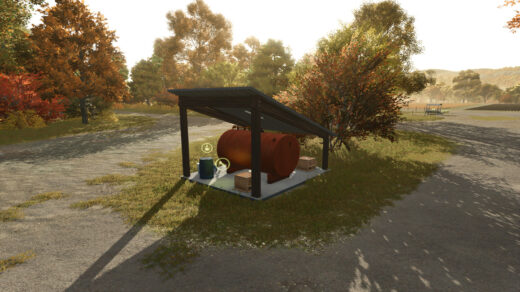 Small Covered Fuel Tank
