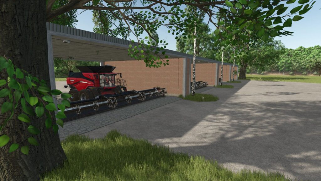 Harvester garage