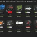 FS19 Vehicles and Tools (L-R)