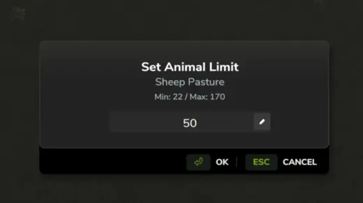 Limit Husbandry Animals BETA v1.0