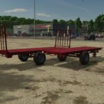 Old flatbed trailer