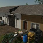 Outbuilding with garage