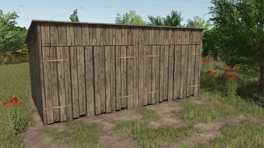 Old wooden garage