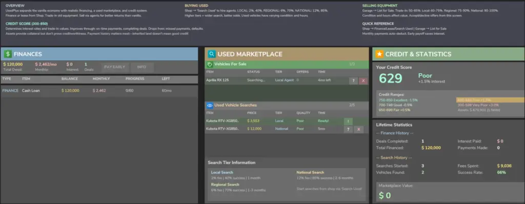 Usedplus v1.0