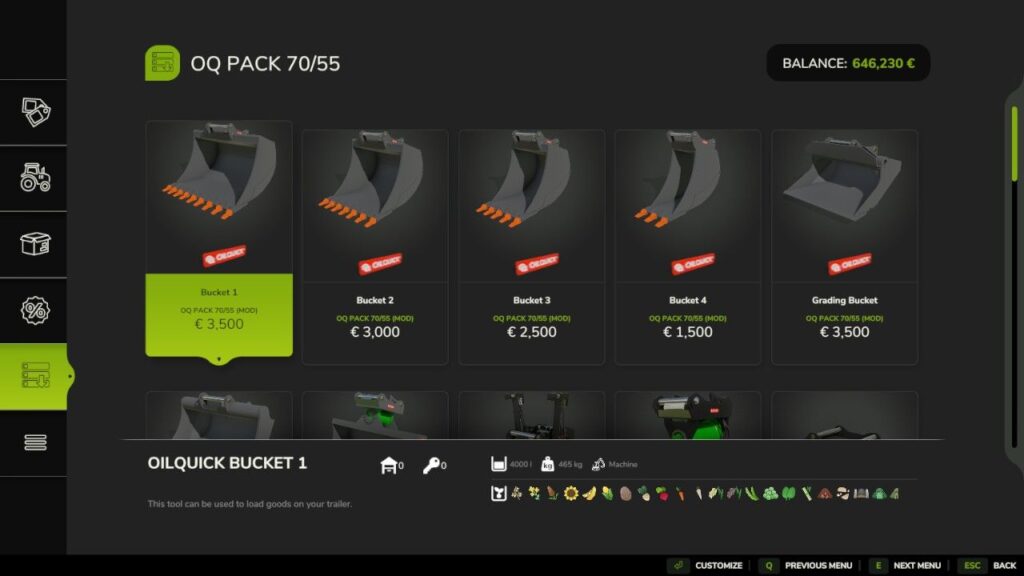 OQ PACK 70/55 V1.0
