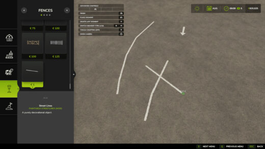 Paintable Streetlines