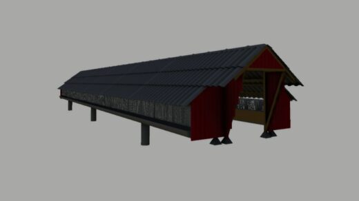 Animal stable + feed silo