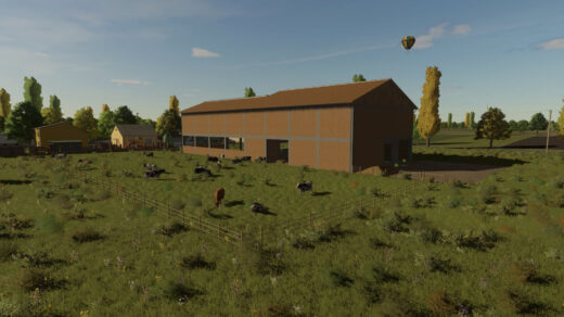 XXL Cow Barn With Bale Storage