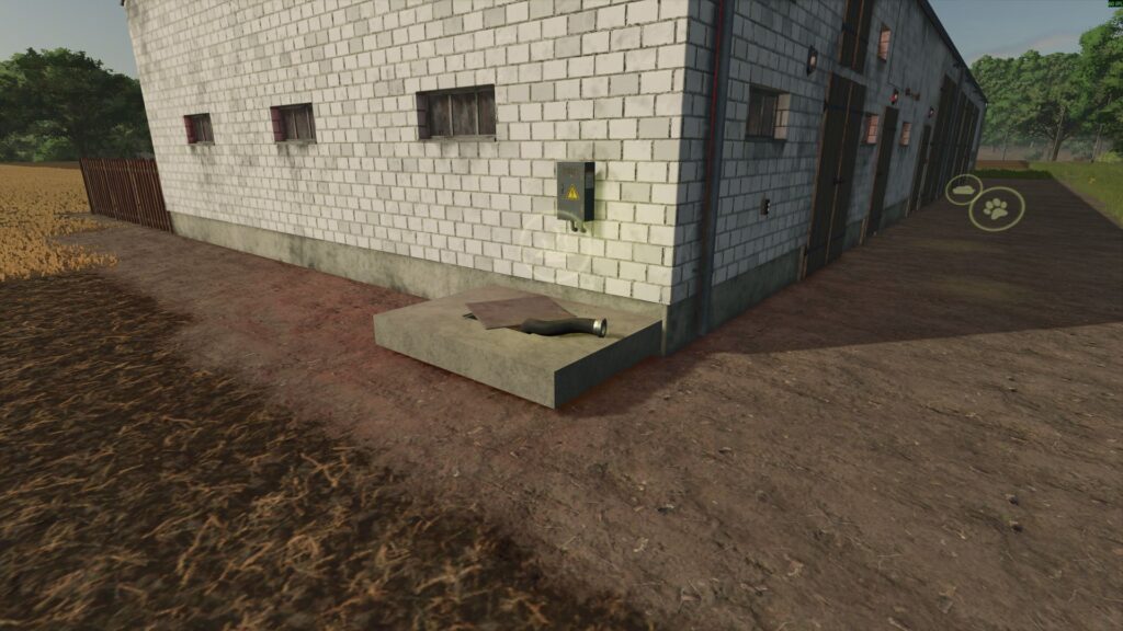 Barn with small basic pigsty