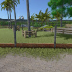 Brick Fence With Wire Mesh