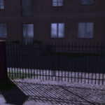 Red Brick And Metal Fence3
