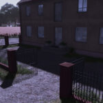 Red Brick And Metal Fence4