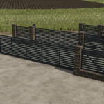 Rustic Brick And Metal Fence2