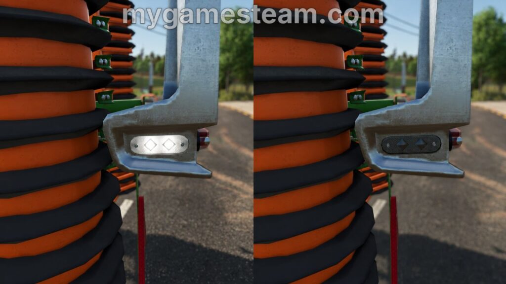 Side reflective marker for Amazone tool
