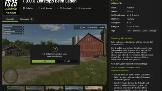 Time Stop On Load v1.0