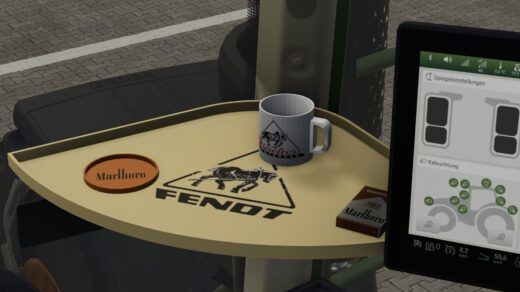 Fendt table with decoration