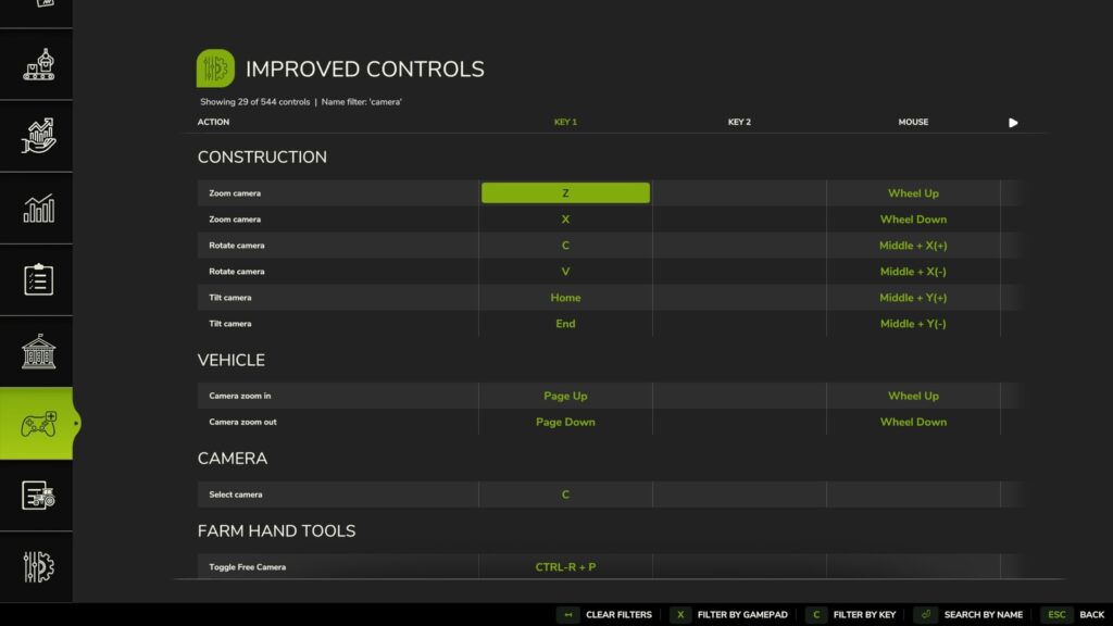 Improved Controls Menu