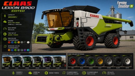 Claas Lexion 8900 Edit