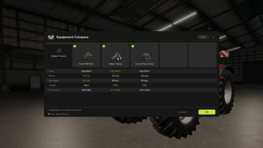 Equipment Compare