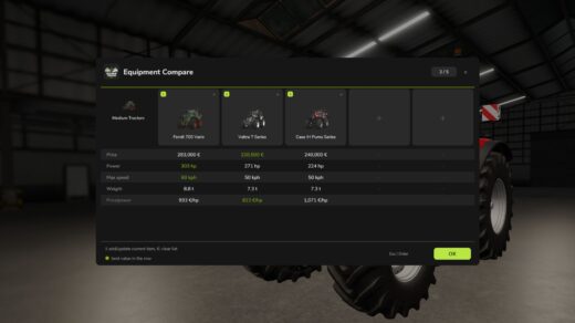 Equipment Compare
