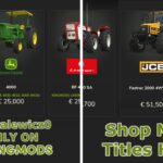 Hide Mods Shop Titles