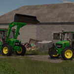 John Deere 5R + 583
